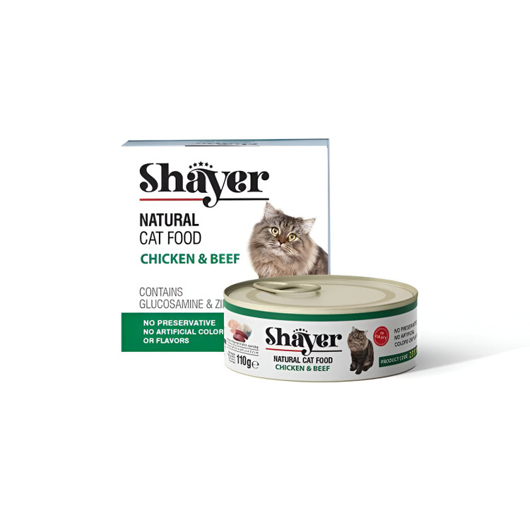 کنسرو گربه شایر با طعم مرغ و گوشت